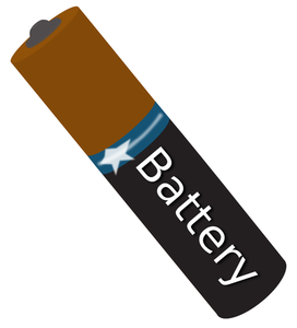 AAA battery  tilted vector image