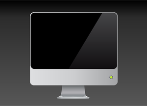 LCD-scherm op grijze achtergrond vector afbeelding