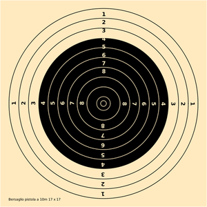 10m pistolet tir image vectorielle cible