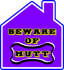 Beware of mutt vector sticker