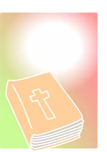 Bibbia chiusa in ClipArt vettoriali di sfondo colorato