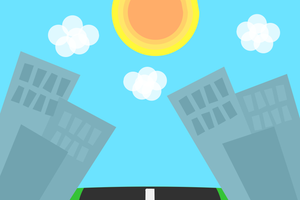 Cartoon cities background vector image