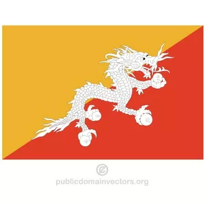 Bhutan vector flag