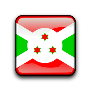 Burundis flagga knappen vektor