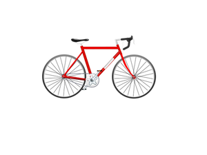 Rode fiets afbeelding
