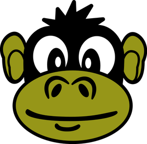 Illustrazione vettoriale divertente scimmia
