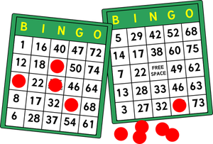 Bingo cartas vector de la imagen