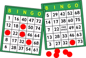 Bingo karty vektorový obrázek