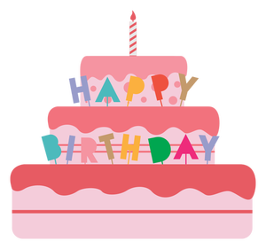 Birthday cake vector illustration