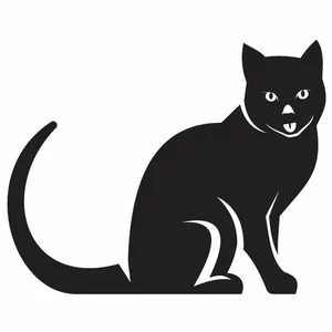 Negro gato silueta clip art