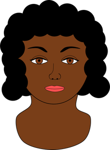 African woman with big eyes vector illustration