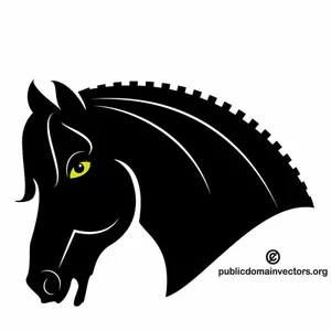 Black horse vector graphics