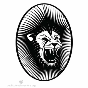 Logotip leu negru