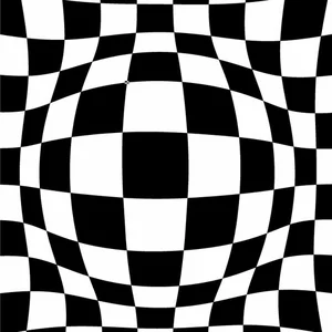 Checkered pattern sphere shape