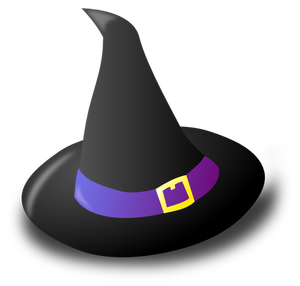 Graphiques de vecteur pour le chapeau noir de sorcière