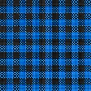 Plaid cloth in black and blue