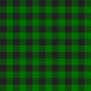 Černé a zelené kostkované tkaniny