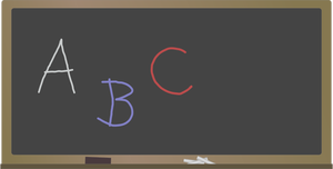 Blackboard with letters vector image