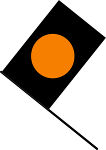 Grafika wektorowa czarny flaga pomarańczowy koła