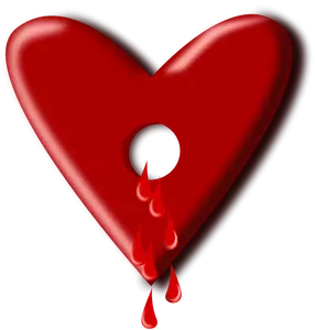 Immagine vettoriale vuoto cuore sanguinante