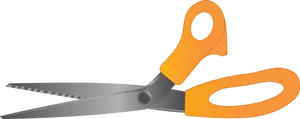 Illustration vectorielle de la paire de ciseaux orange open