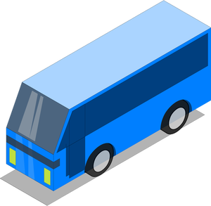Blue city bus