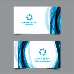 Blueish business card template