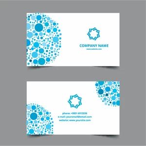 Template kartu bisnis titik biru