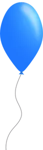 Blauwe kleur ballon vector afbeelding