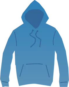 Dessin vectoriel de hoodie bleu