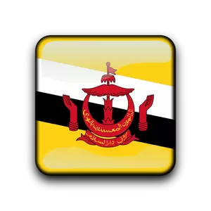 Brunei Kennzeichnungsschaltfläche Vektor