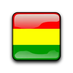 Bouton brillant drapeau Bolivie
