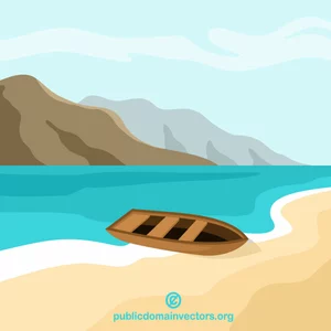 Boot op het strand