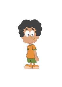 Vector drawing of a boy