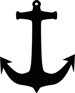 Immagine vettoriale di ancoraggio semplice sagoma