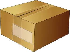 Vector image of closed cardboard box