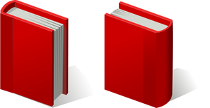 Dibujo de icono pictogram del libro verde y azul