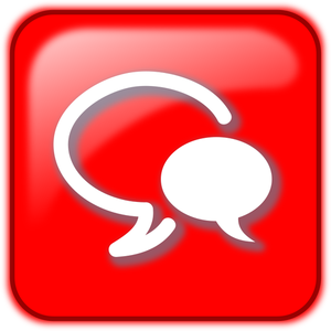 Red chat button