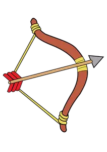 Dibujo vectorial de arco y la flecha