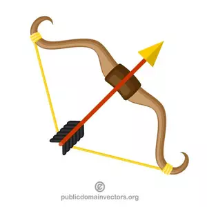 Bow and arrow cartoon image