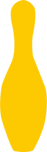 Illustrazione vettoriale di pin bowling giallo