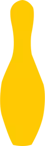 Bowling kuning pin vektor ilustrasi
