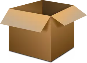Vektor menggambar transportasi paket kotak terbuka