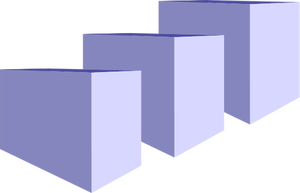 Grafis vektor dari tiga paket transportasi