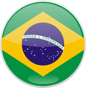 Flagge Brasiliens rund geformte Vektor-Bild
