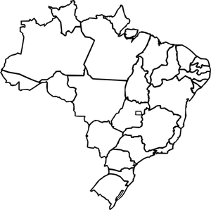 Vektorová mapa oblastí Brazílie