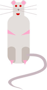 Vector image of cartoon rat