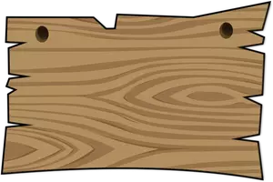 Vektor-ClipArts von Holz Schild mit zwei Löchern