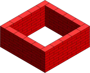 Intact brick wall vector image