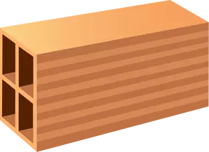 Hollow brick in 3D vector image